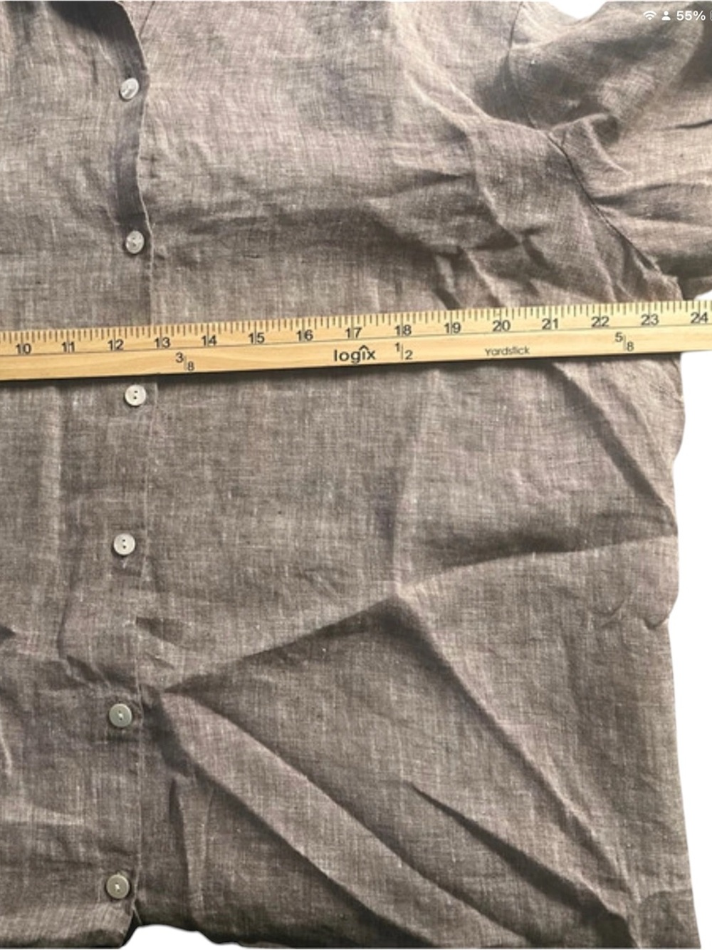 J.Jill Love Linen Brown Button-Down Shirt Long Sleeve Size3X - Picture 5 of 5